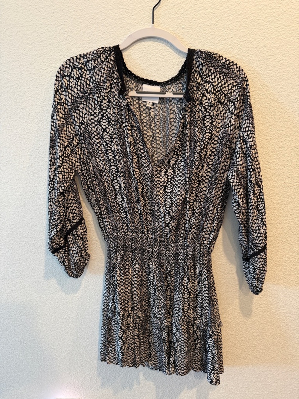 Skylar + Madison Black and White Printed Mini Dress